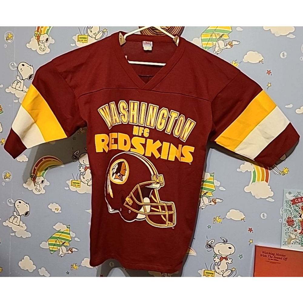 Vintage Washington Redskins NFC Shirt Single Stitch Garan Made IN USA NFL Size L